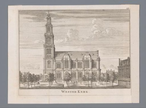 View of the Westerkerk in Amsterdam