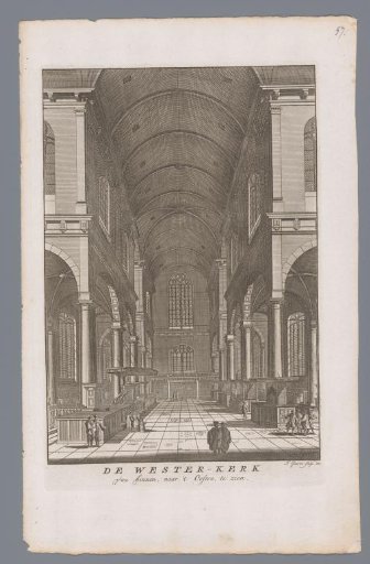 Interior of the Westerkerk in Amsterdam, viewed towards the east