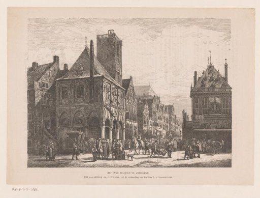 View of the Old Town Hall in Amsterdam