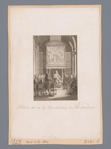 Prince William III in the Council of Amsterdam