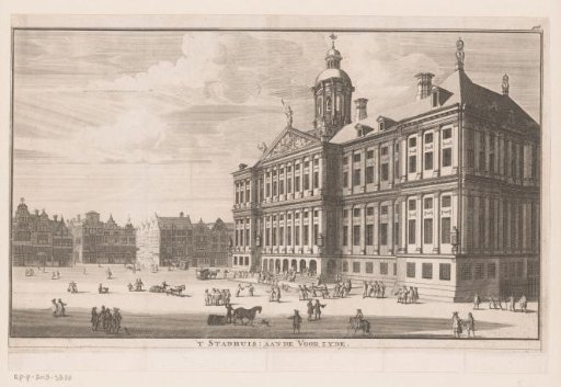 View of the Royal Palace in Amsterdam