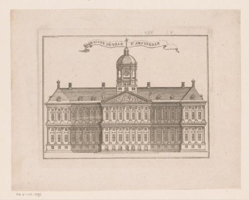 Facade of the Royal Palace in Amsterdam