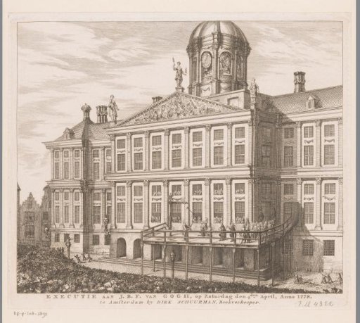 Execution of Johannes Bartholomeus Ferdinandus van Gogh in front of the Amsterdam Town Hall