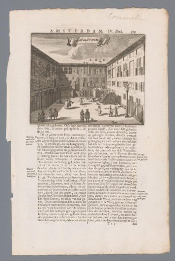 View of the courtyard of the Rasphuis in Amsterdam