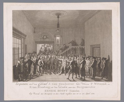 Deputation from the Handboogdoelen in Amsterdam to Hendrik Danielsz. Hooft, 1787