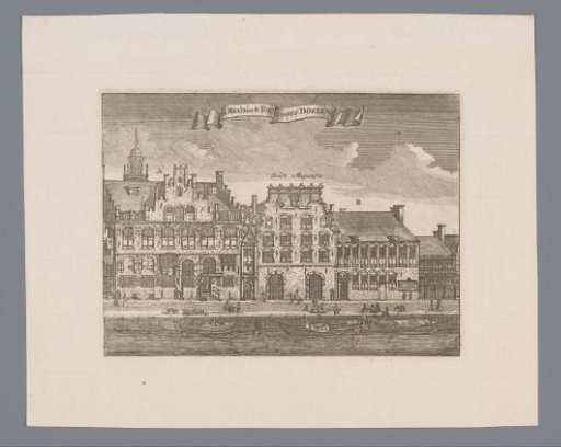View of the Hand- en Voetboogdoelen with the Stadsmagazijn in between