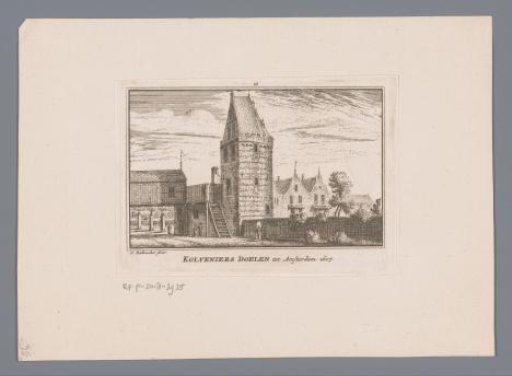 View of the Kloveniersdoelen in Amsterdam, 1607