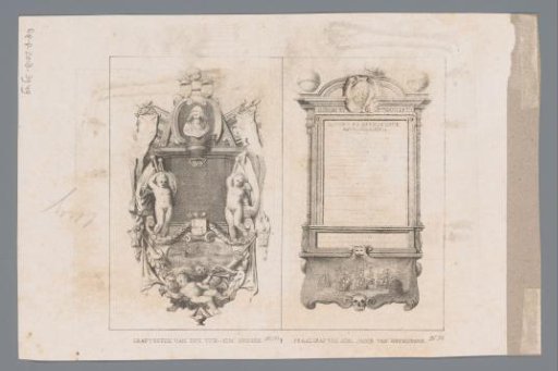Views of Synagogues in Amsterdam and two tombstones