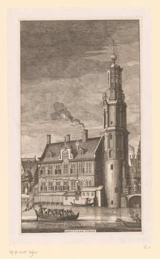 View of the Munttoren in Amsterdam
