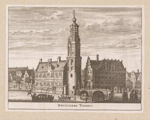 View of the Munttoren in Amsterdam