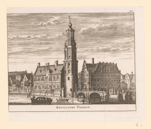 View of the Munttoren in Amsterdam