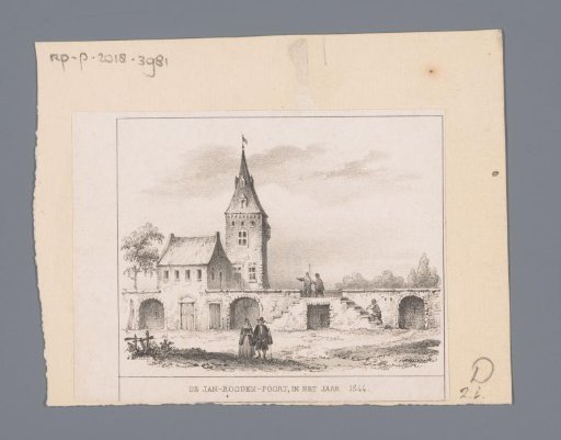 City Wall near the Jan Roodenpoort Tower seen from the city side