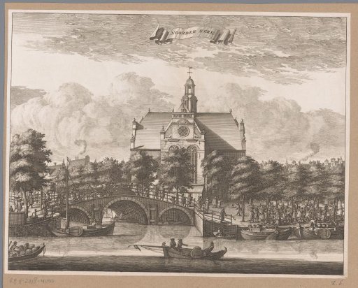 View of the Noorderkerk in Amsterdam