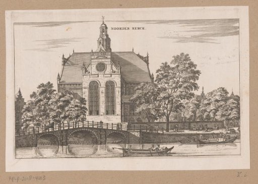 View of the Noorderkerk in Amsterdam
