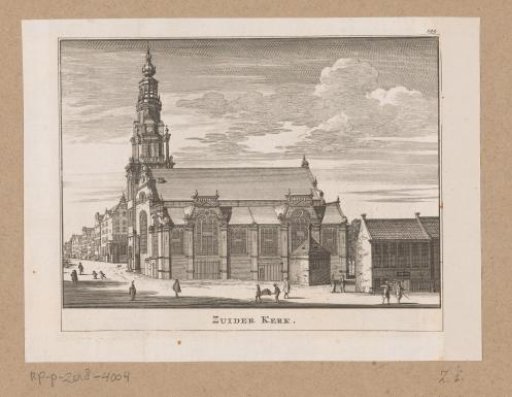 View of the Zuiderkerk in Amsterdam