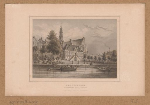 View of the Westerkerk in Amsterdam from the Keizersgracht