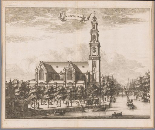 View of the Westerkerk in Amsterdam