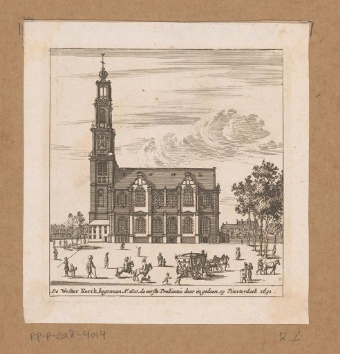 View of the Westerkerk in Amsterdam