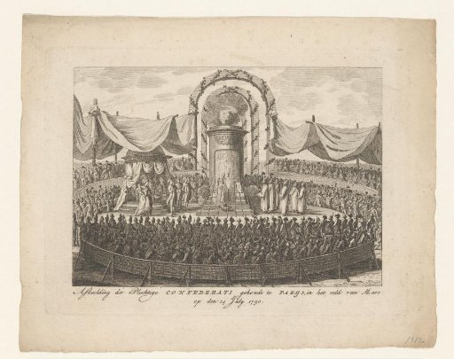 Depiction of the Solemn Confederation held in Paris, on the Field of Mars on 14 July 1790
