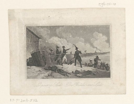 Napoleon's army crosses the Lodi, 1796