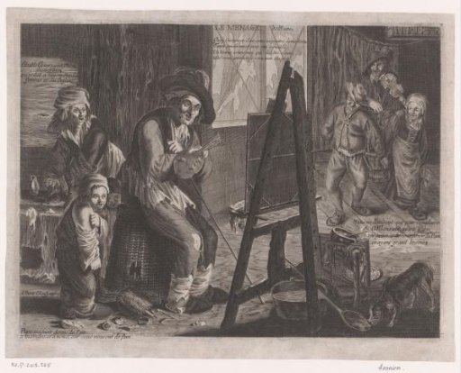 Poor Painter with Family in His Studio