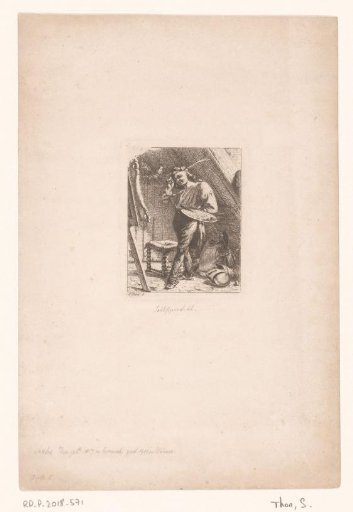 Self-portrait before the easel