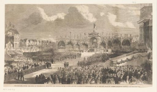King Leopold I at the Opening of the New Palace in Brussels, 1856