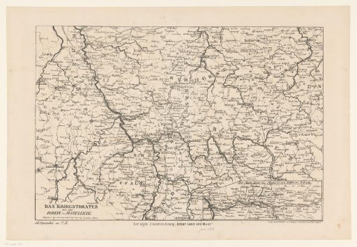 Map of the battlefield between the Rhine and the Main, 1866