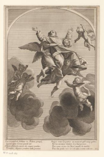Saint Bruno taken up to heaven