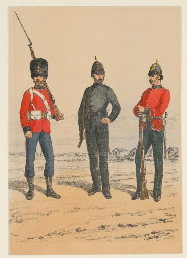 Three British soldiers