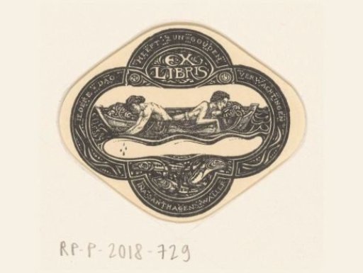 Ex libris of Ina van Eibergen Santhagens-Waller