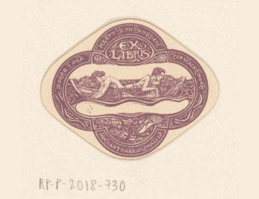 Ex libris of Ina van Eibergen Santhagens-Waller