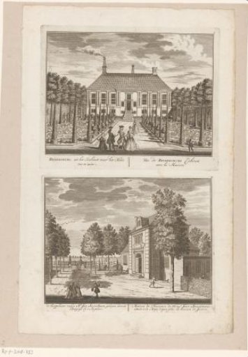 View of the estate Reigersburg and view of the estate Oosterzicht