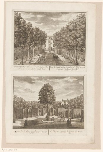 View of the estate Sterrenbos and a view of the gardens at the estate Sterrenbos