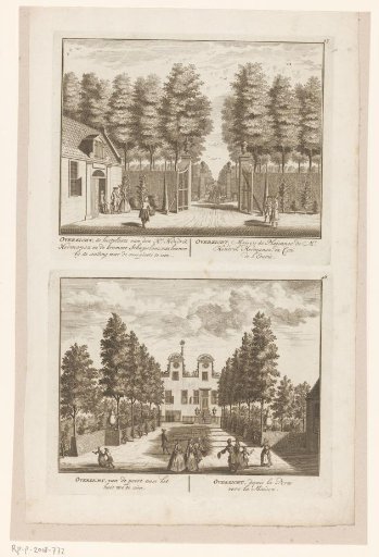 Two views of the country estate Overzicht