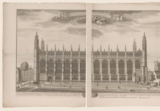 View of the chapel of King's College, Cambridge, consisting of two parts