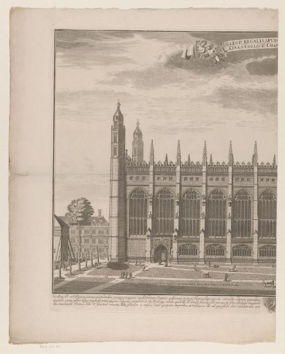 View of the chapel of King's College, Cambridge (left part)