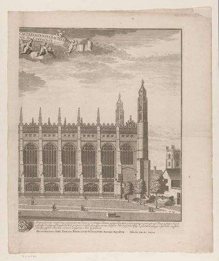 View of the chapel of King's College, Cambridge (right part)
