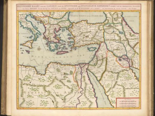 Map of the journeys of the apostles