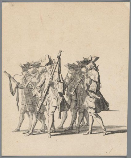 Swiss Guards (Fragment from the Funeral Procession of William, 1752, Plate 5)