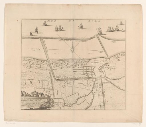 Map of the canals of Dunkirk