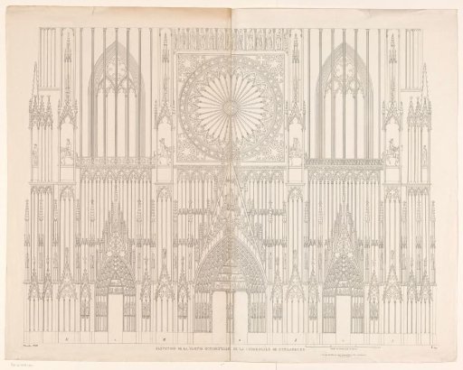 View of the West Side of the Cathedral of Strasbourg