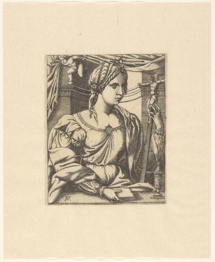 Mary Magdalene Half-Length with Crucifix