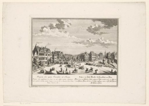 View of the horse market or main market, at Frankfurt am Main