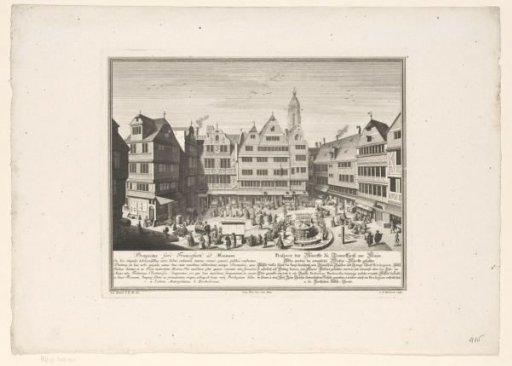 View of a market at Frankfurt am Main