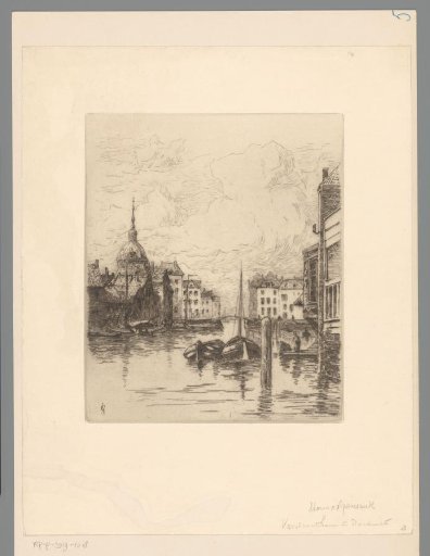 View of the Voorstraatshaven in Dordrecht
