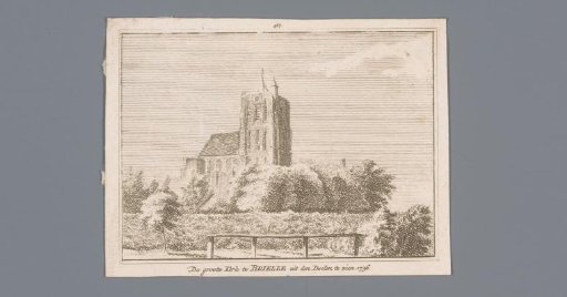 View of the Grote or Sint-Catharijnekerk in Brielle