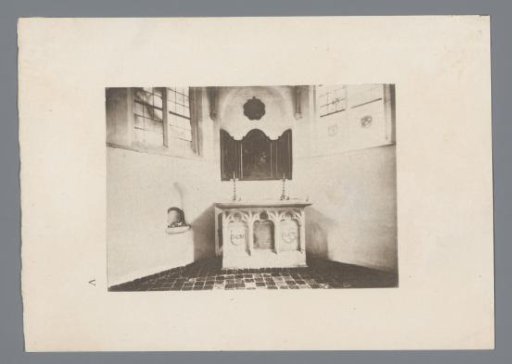 View of the interior of the chapel of the Sint Annahofje in Leiden