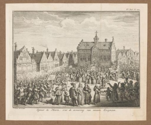 Riot in Hoorn over the introduction of new excise duties on beer