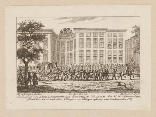 The arrival of the Prince of Orange, 1787
